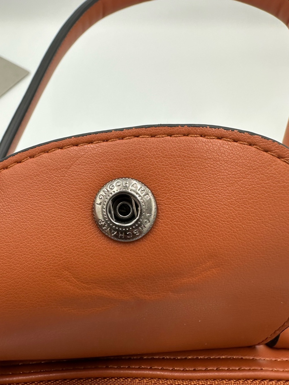 Longchamp Le Pliage Xtra Shoulder Bag Cognac Leather Silver 10370987504 - Picture 8 of 14
